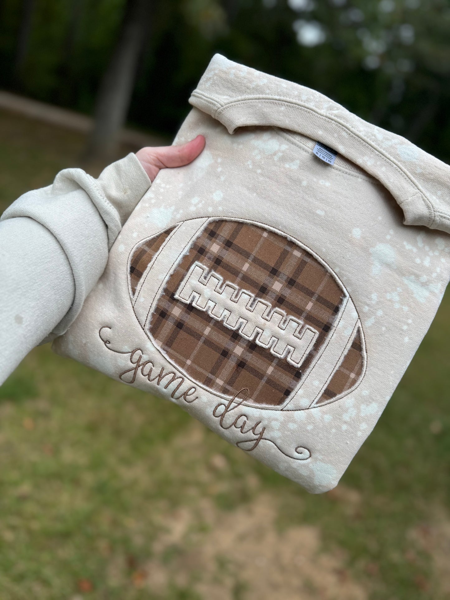 Reverse applique football game day