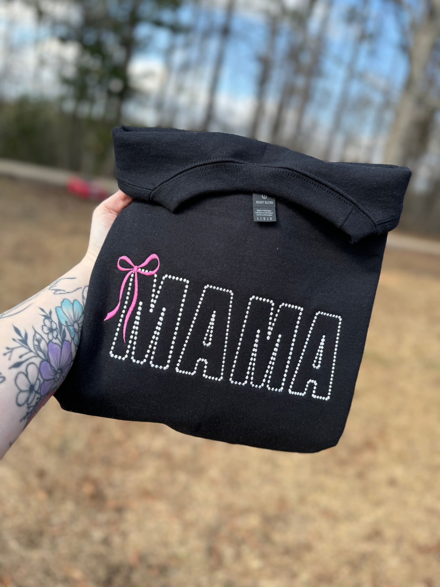 Mama with bow sweatshirt