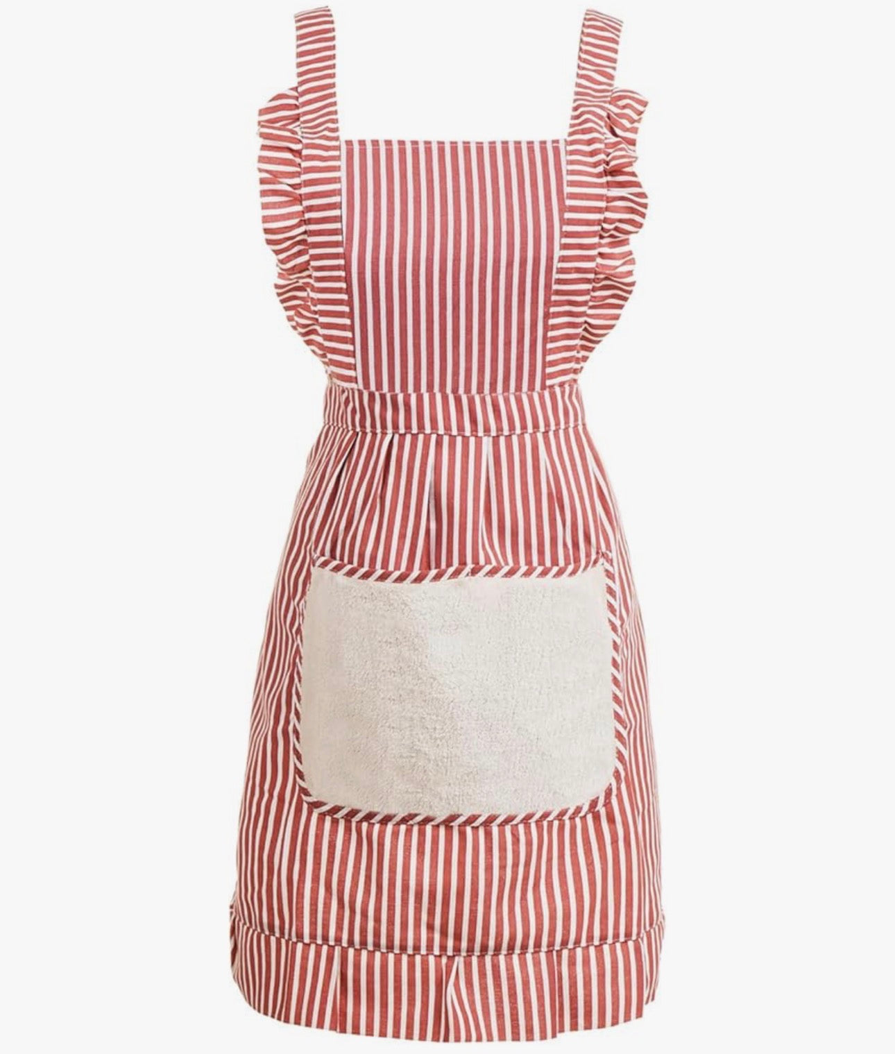 Monogrammed ruffle apron
