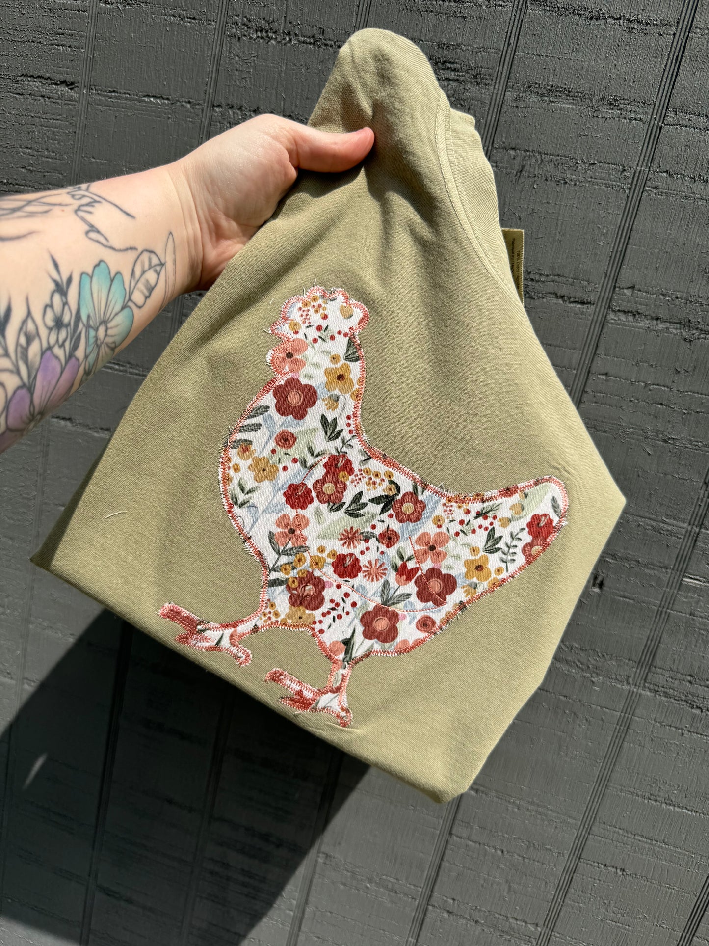 Chicken Embroidery Tee