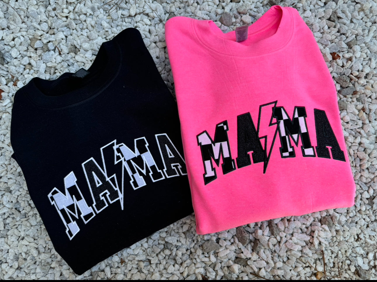 Mama lightning bolt applique