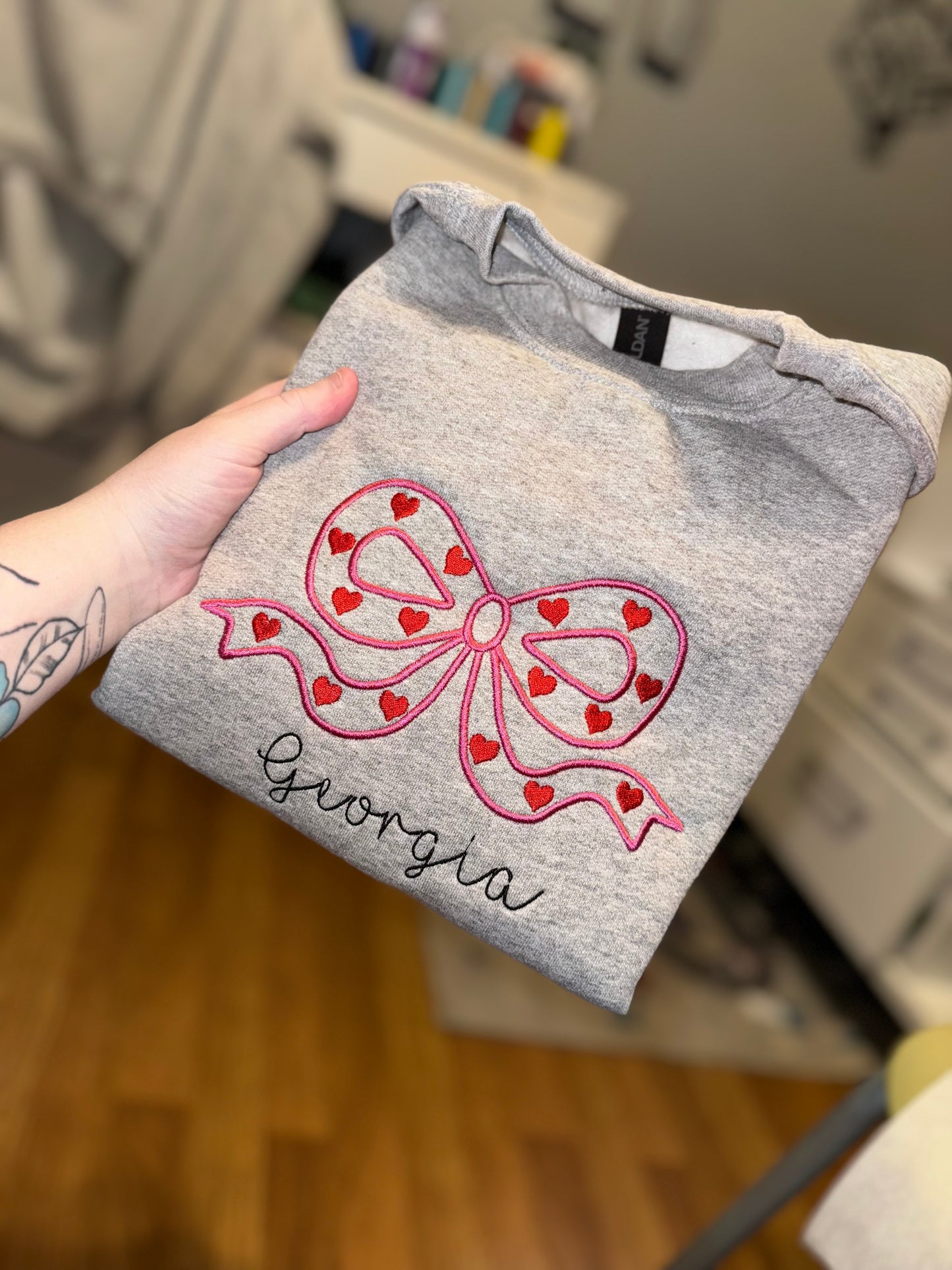 Girly bow kids SWEATSHIRT