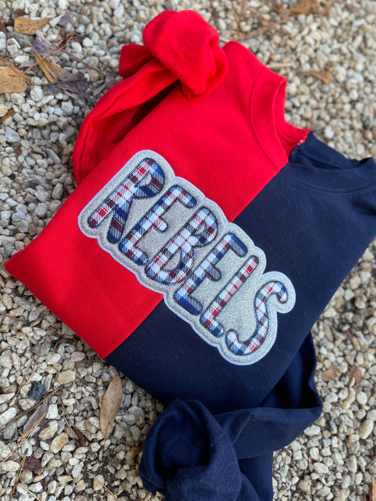 Rebels split crew (glitter and plaid)