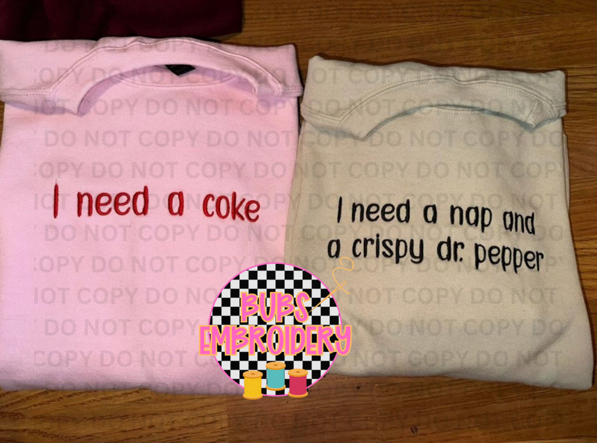 I need a ___ (fill in the blank)