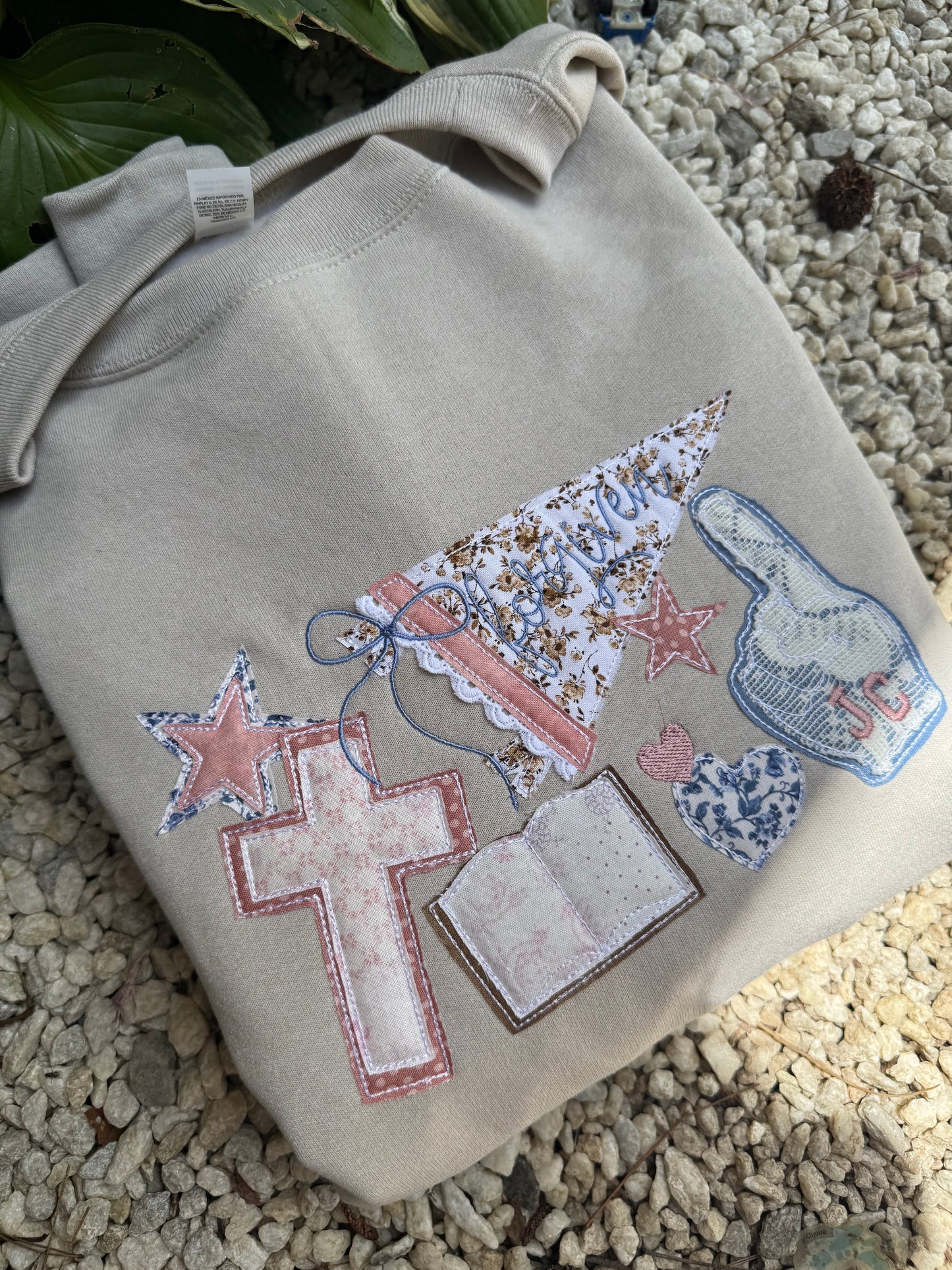 Patchwork forgiven embroidery