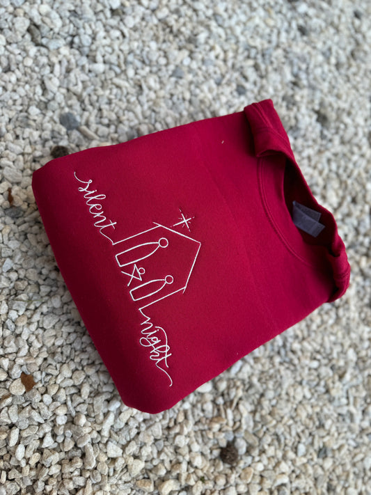 Silent night embroidery