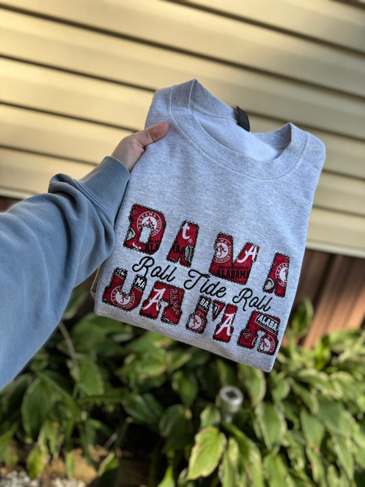 Ala roll tide roll embroidery