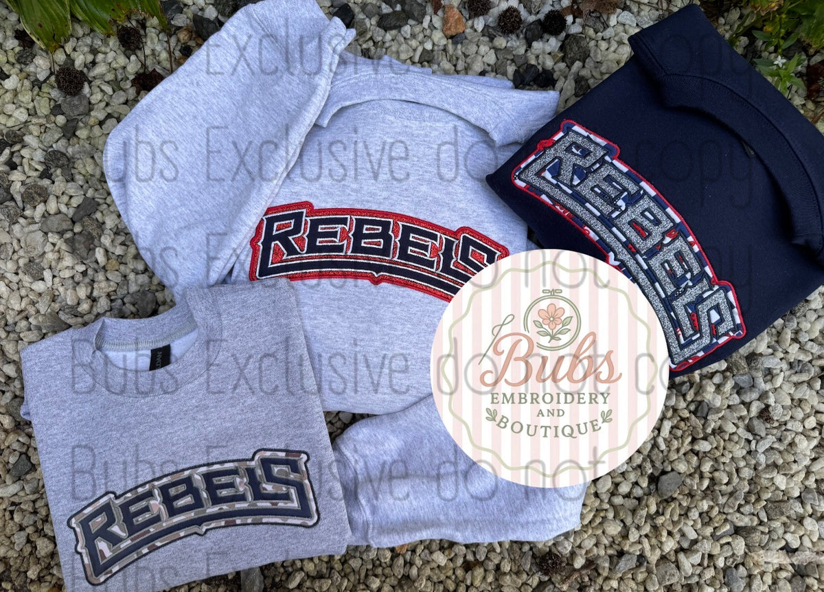✨Bubs Exclusieve✨ Rebels double stack embroidery