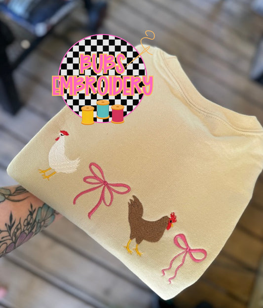 Chickens and bows