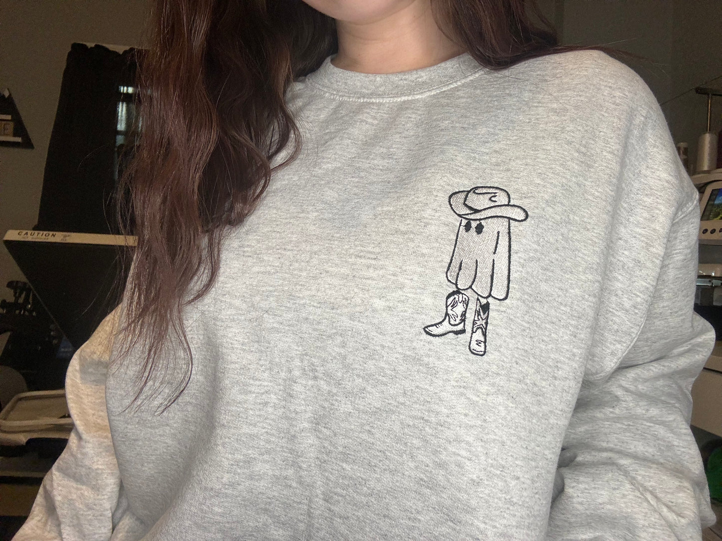 Cowboy ghost pocket sweatshirt