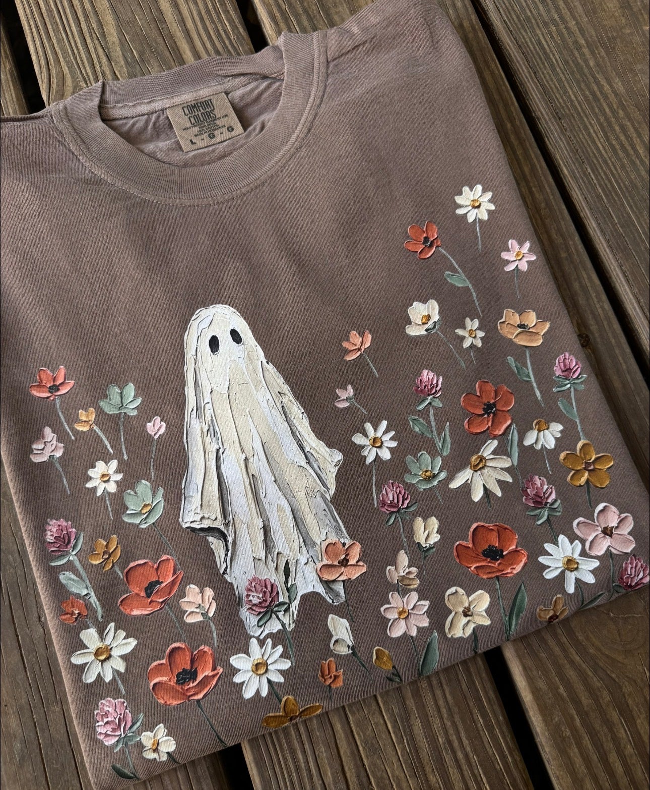 Floral ghost dtf transfer