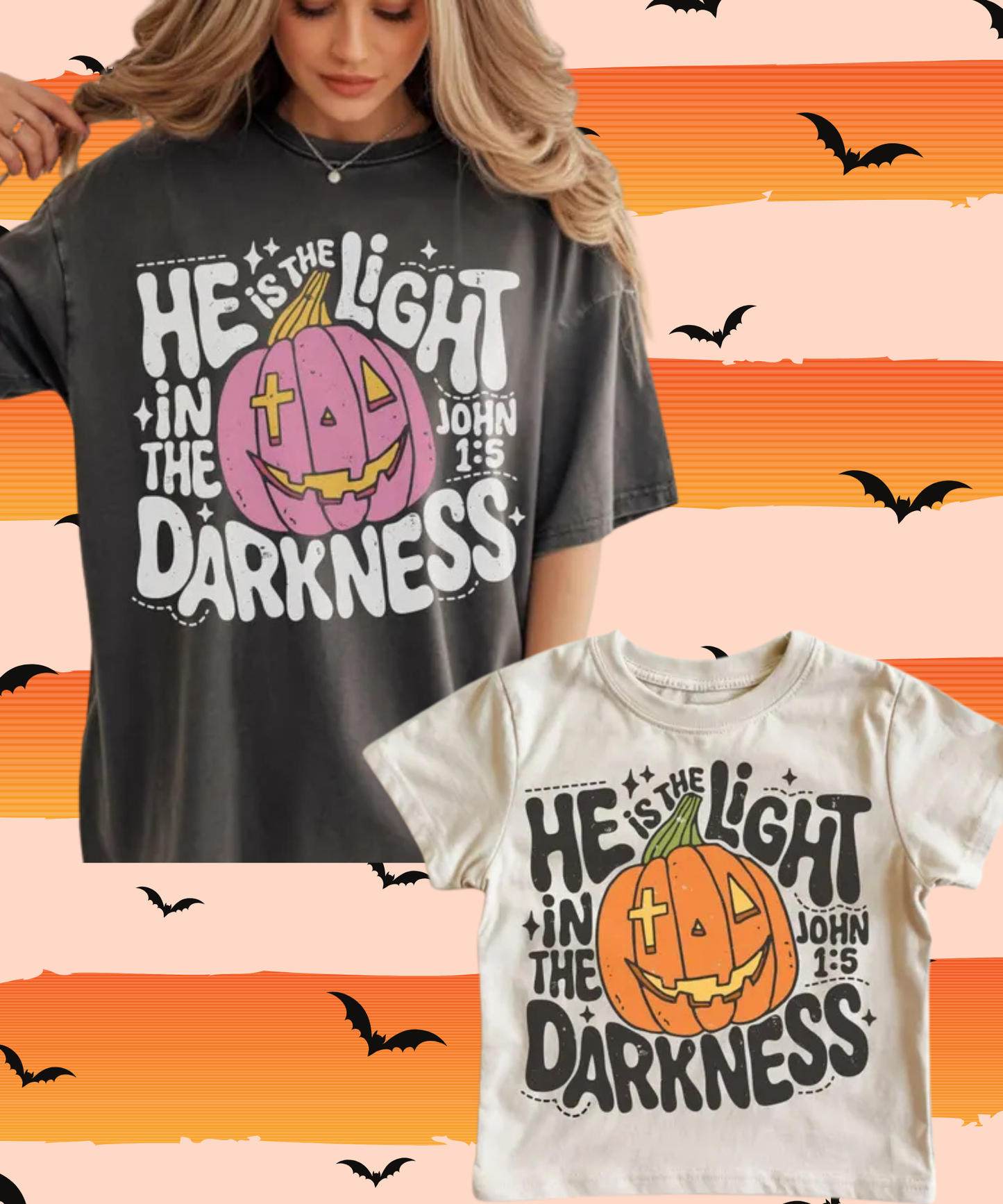 He is the light in the darkness (dtf transfer)