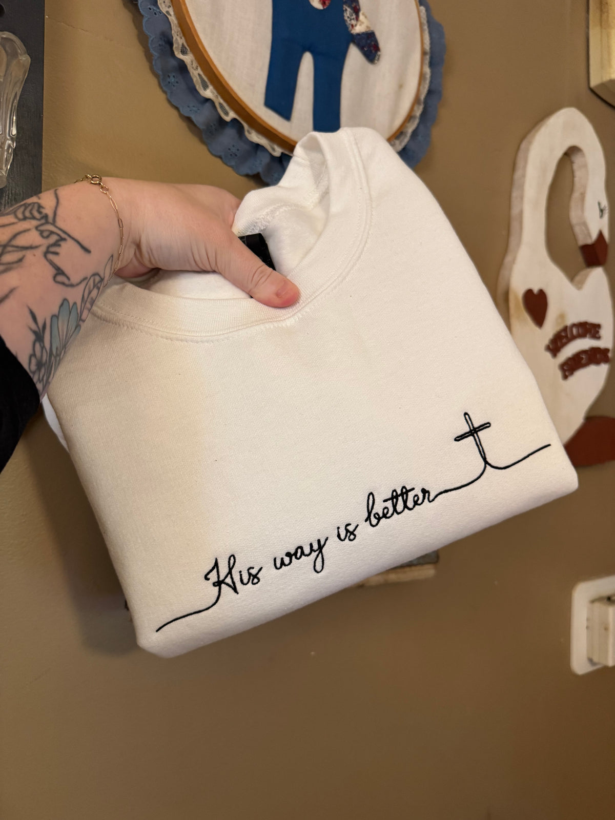 His way is better embroidery