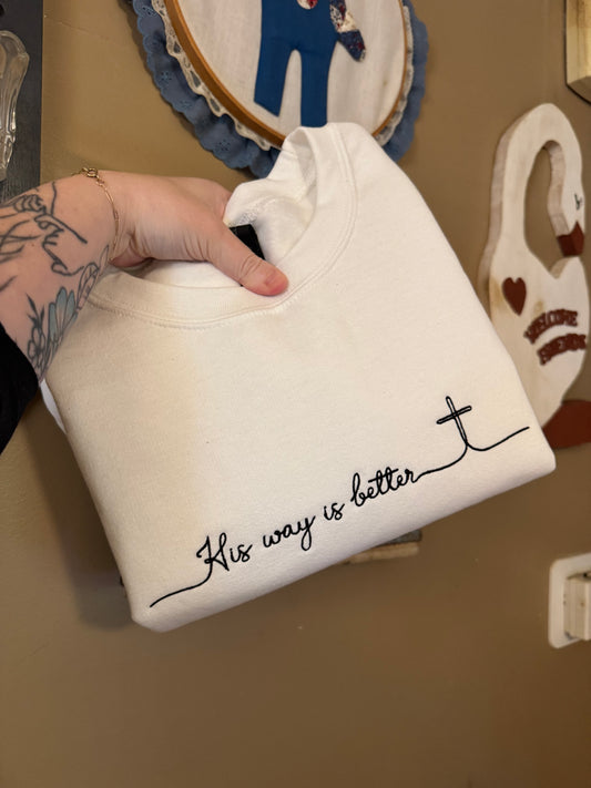 His way is better embroidery