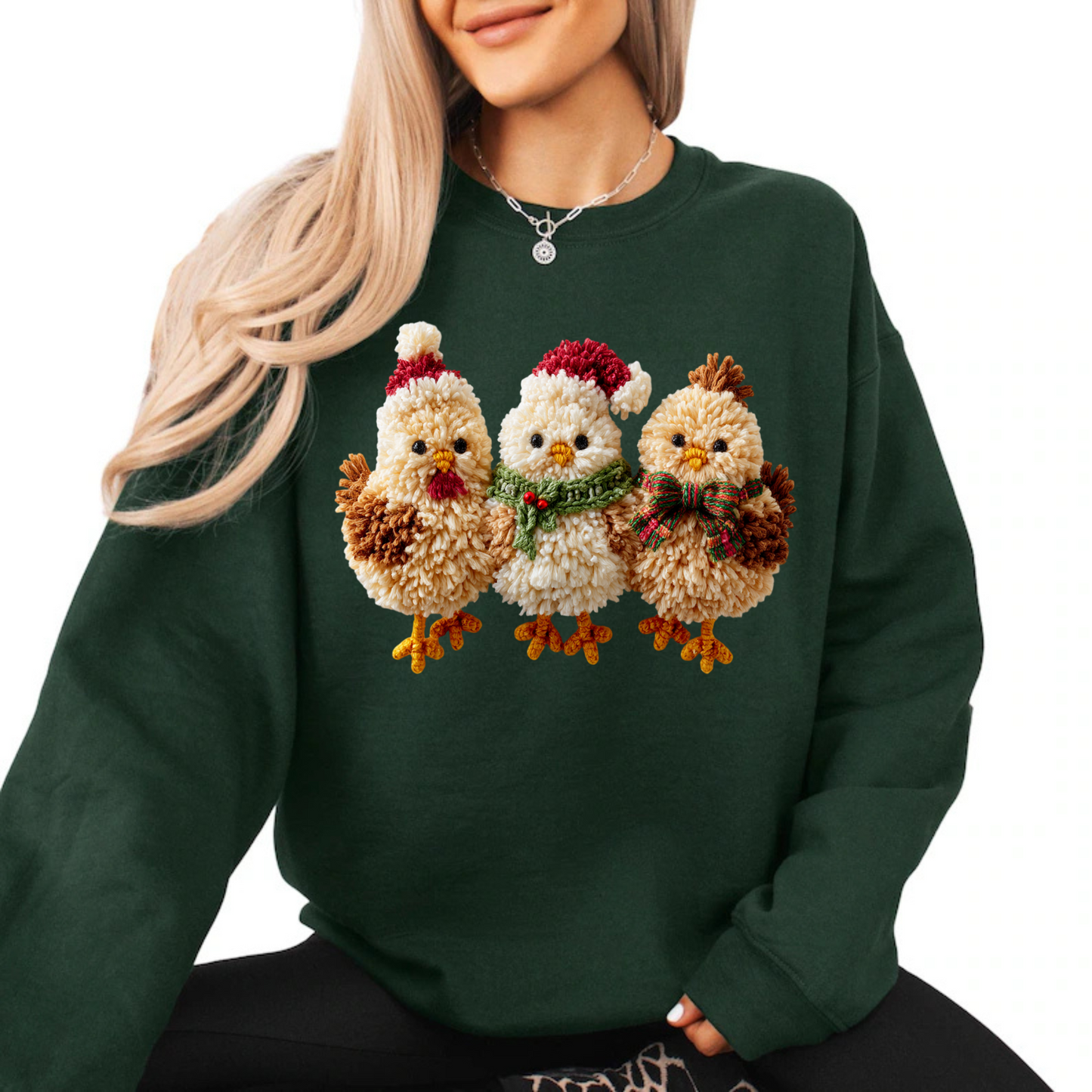 Faux Yarn chickens (dtf graphic)