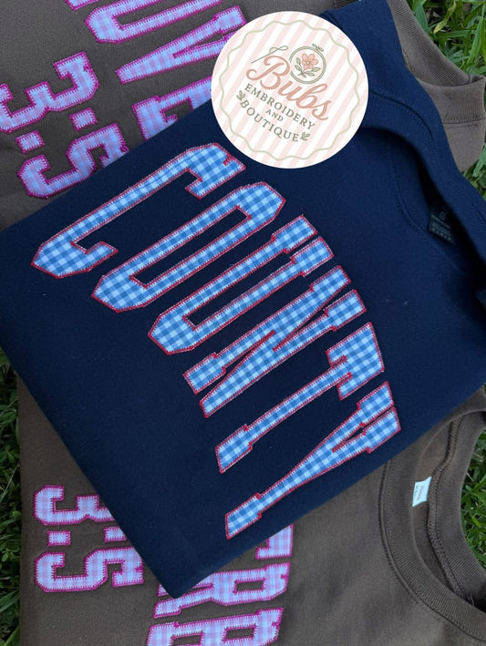 COUNTY plaid embroidery