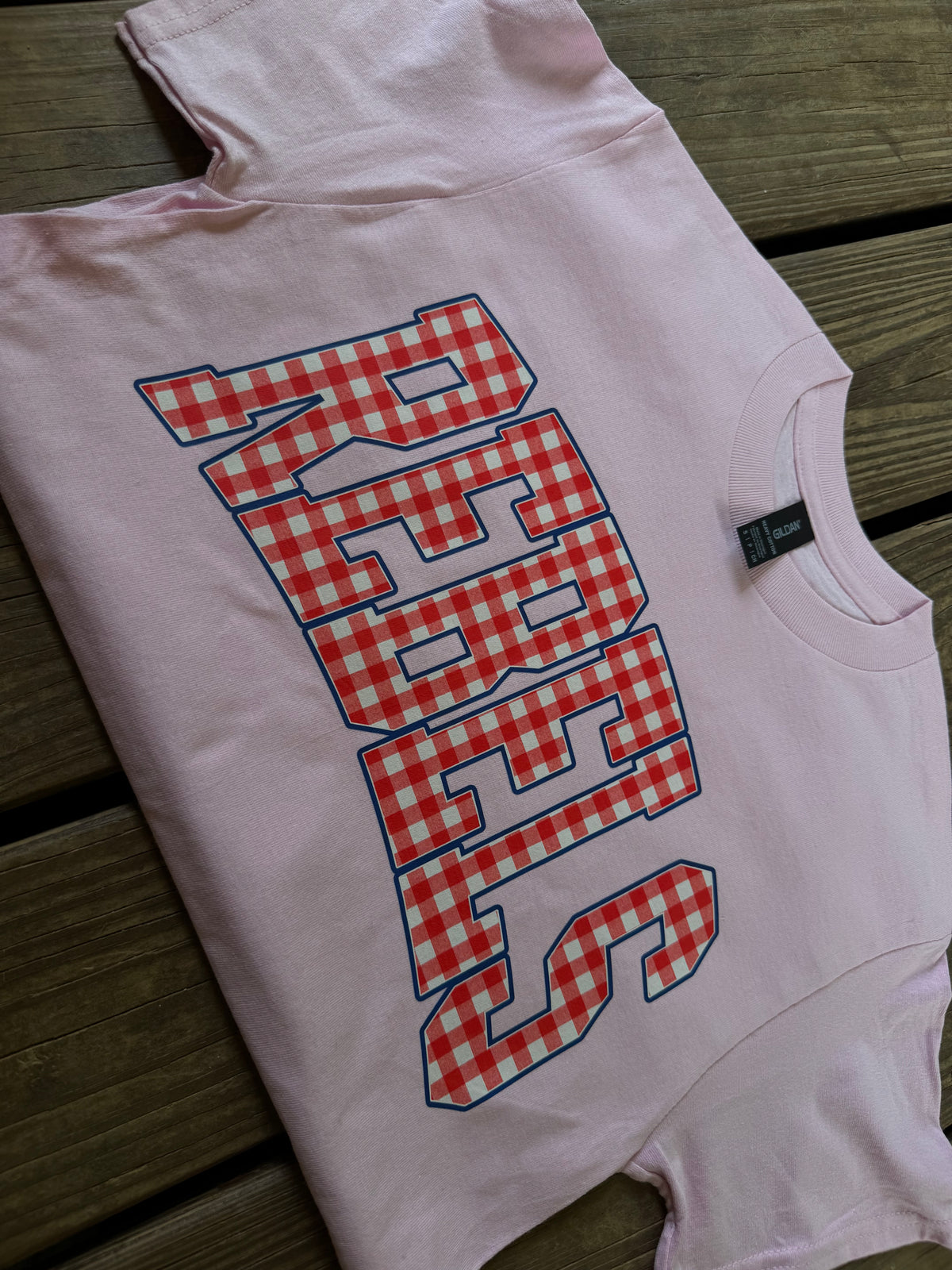 Blue outline Red plaid rebels