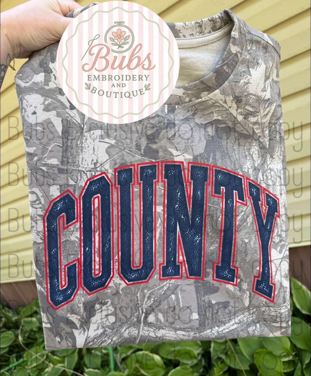 County/rebels camo tee dtf transfer