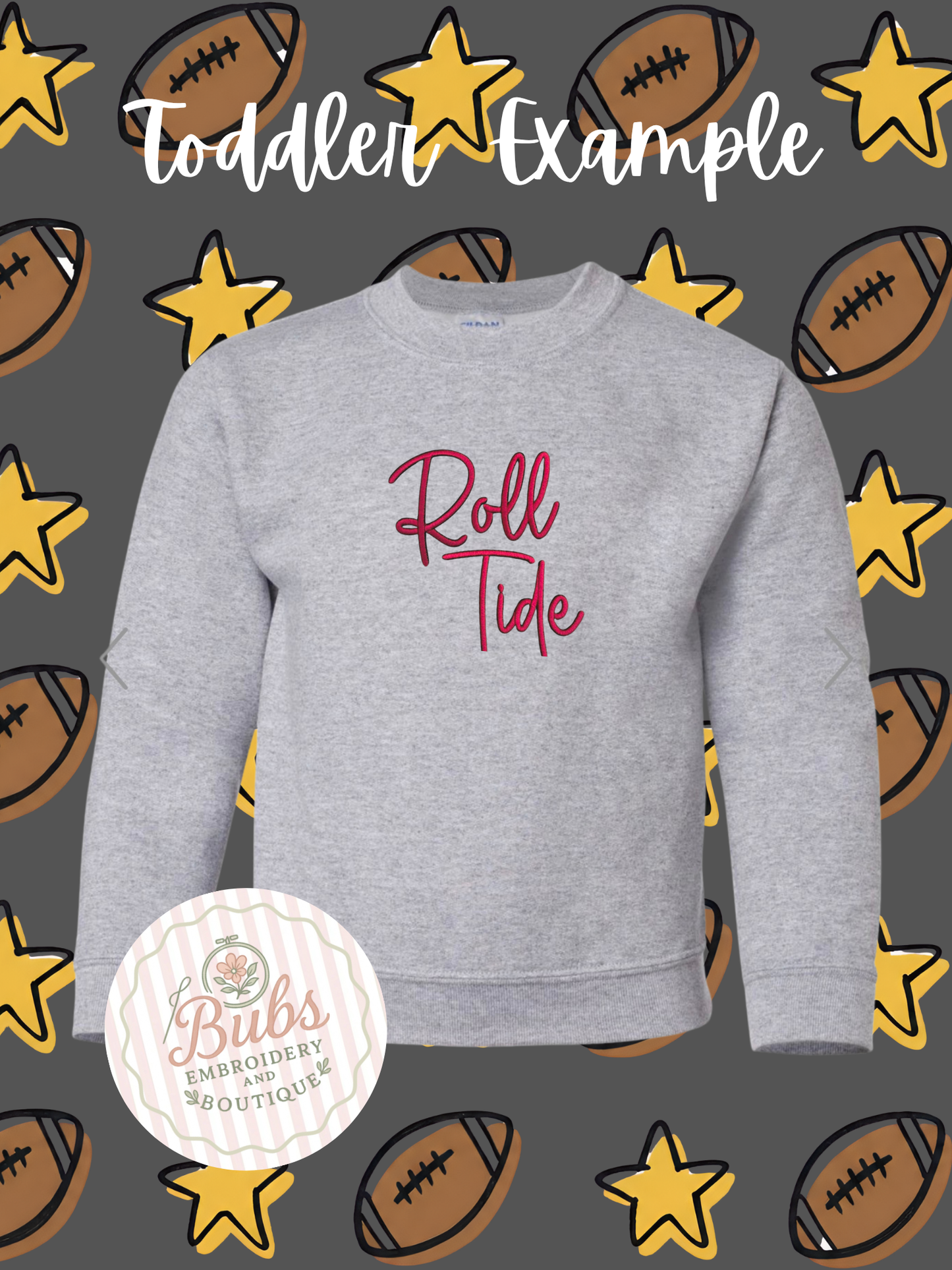 Roll Tide PUFF Embroidery🐘