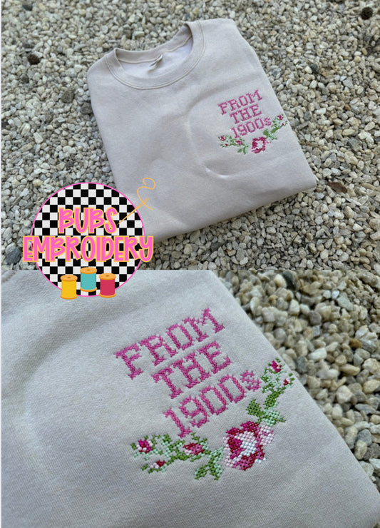 Cross stitch from the 1900s (year is customizable)