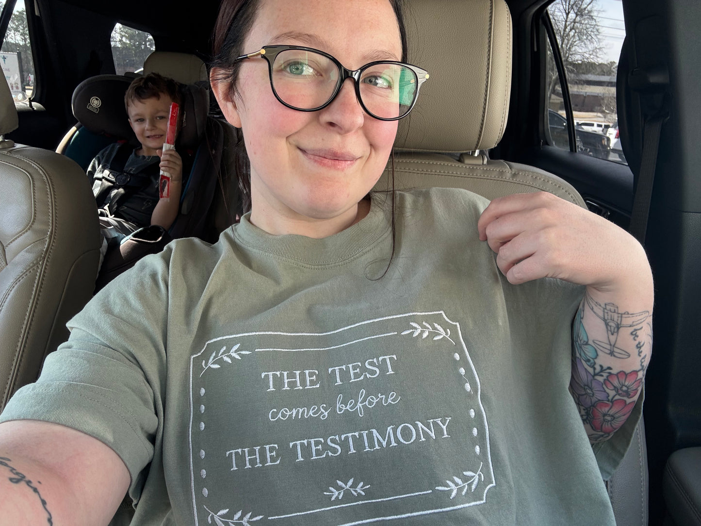 The test comes before the testimony