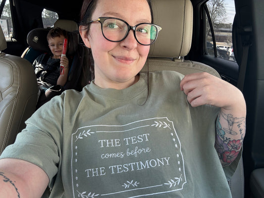 The test comes before the testimony