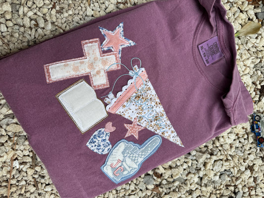 Patchwork forgiven embroidery