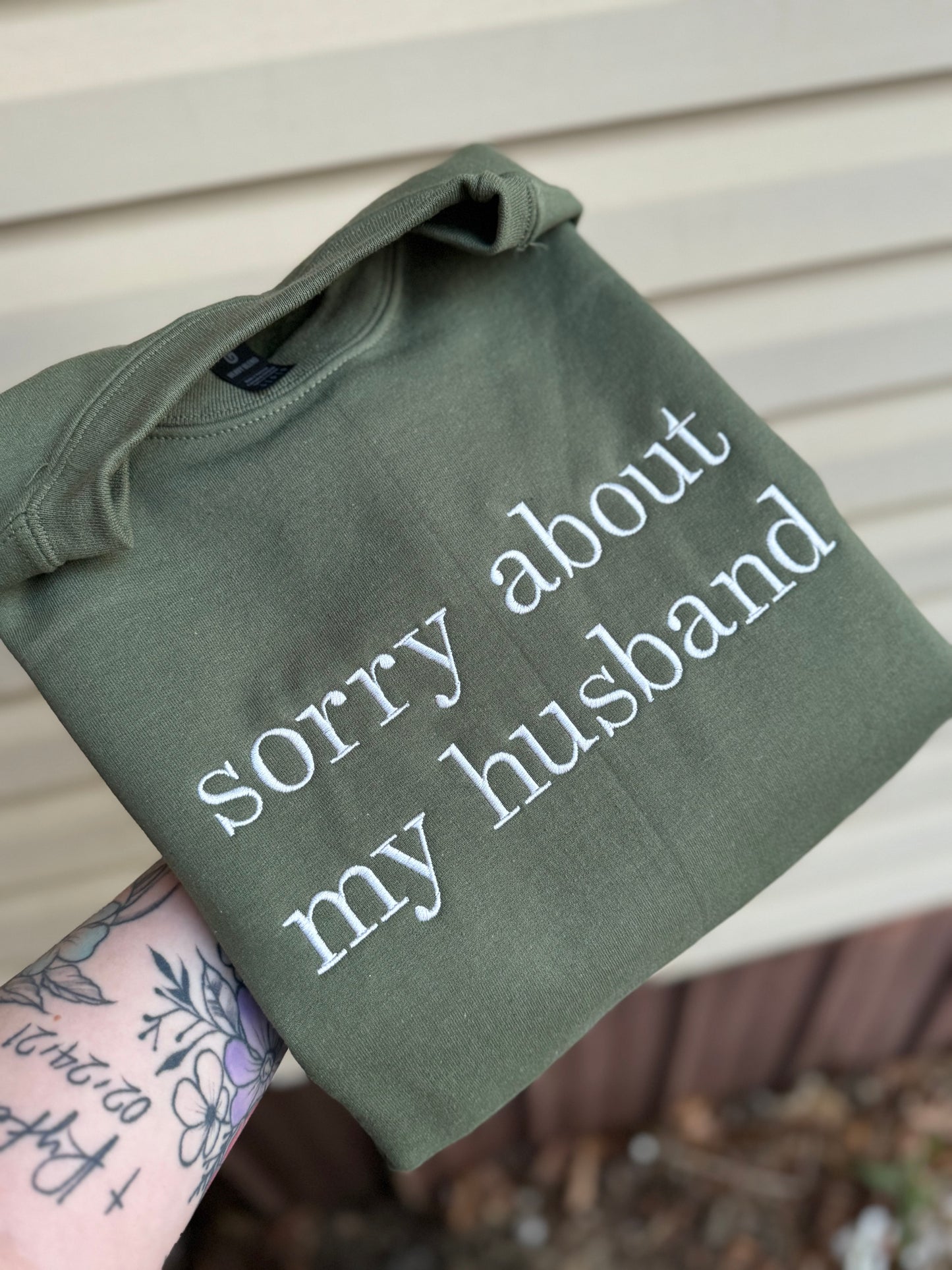 Sorry about my husband/custom
