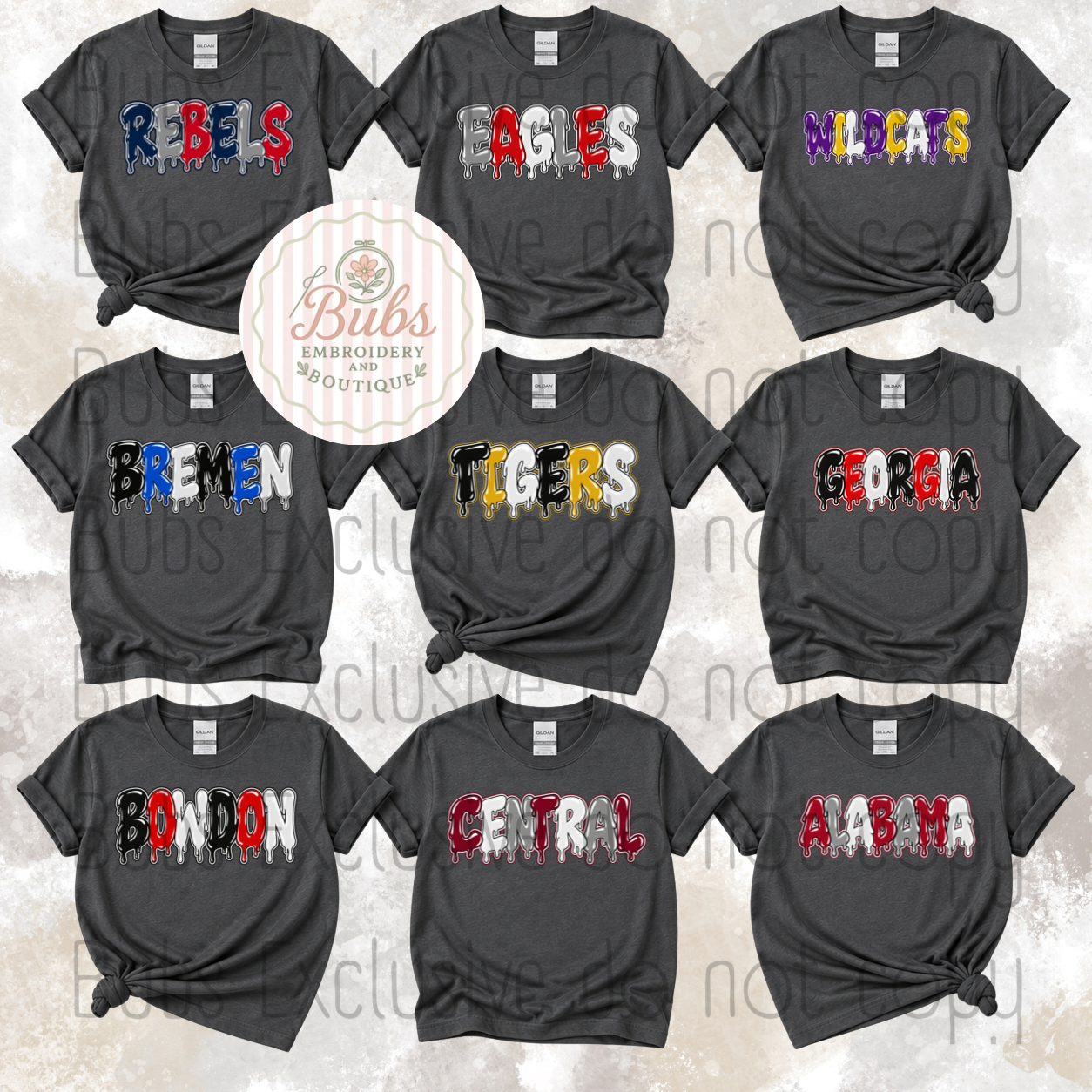 Drip school/Team spirit dtf shirt (customs available)