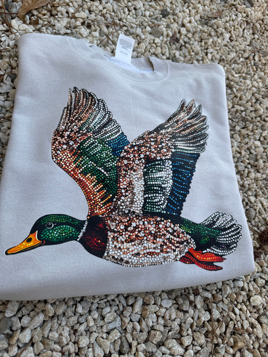 Faux rhinestone mallard