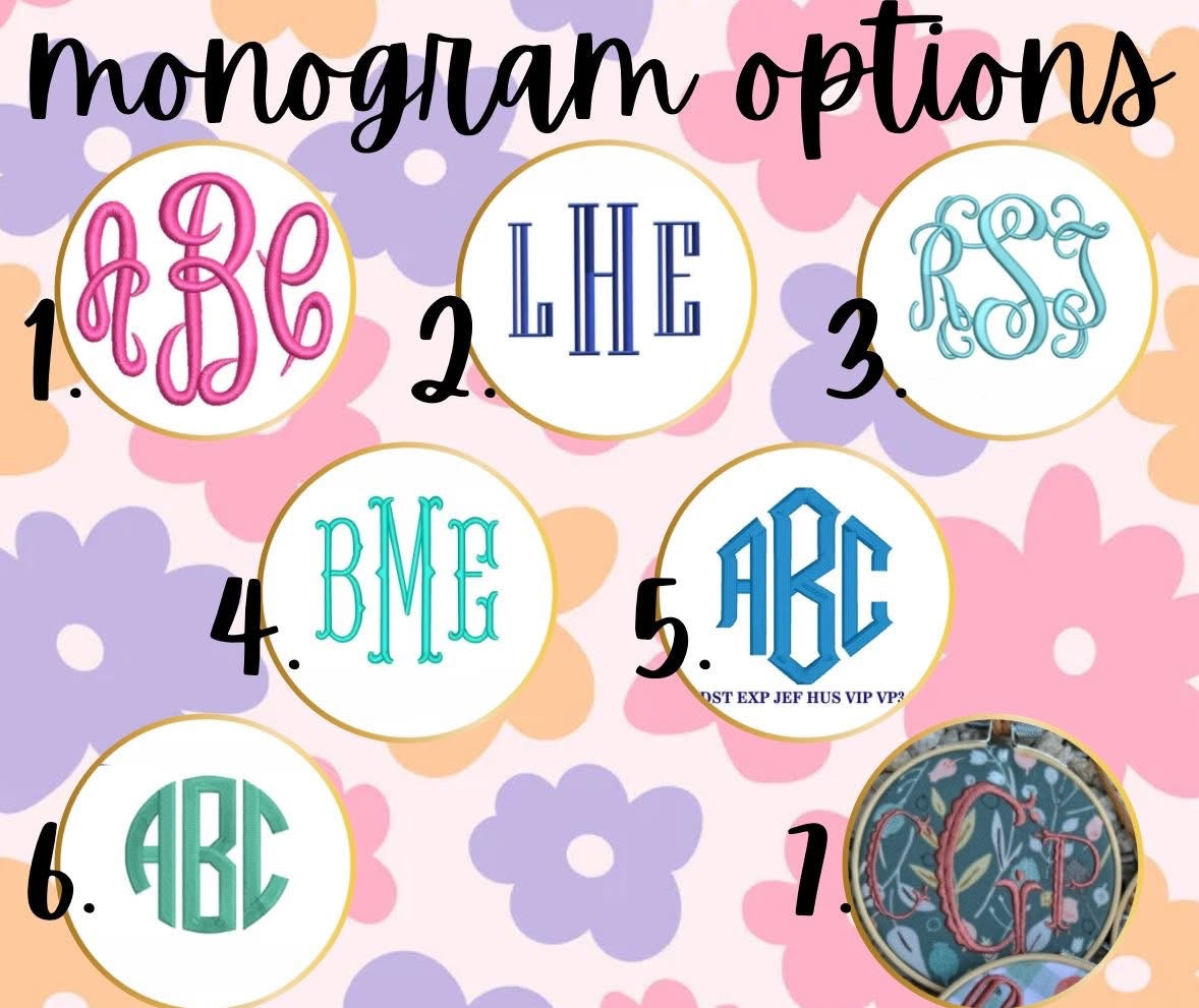 Monogram car mirror hangers