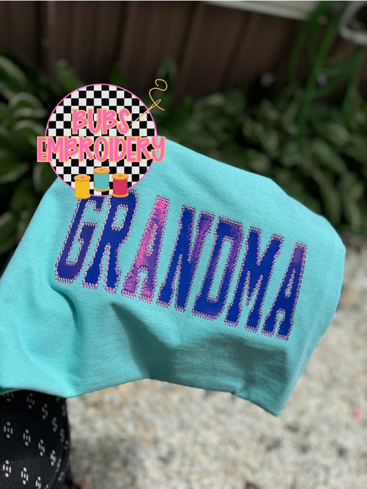 Holographic ✨CUSTOM NAME✨ embroidery