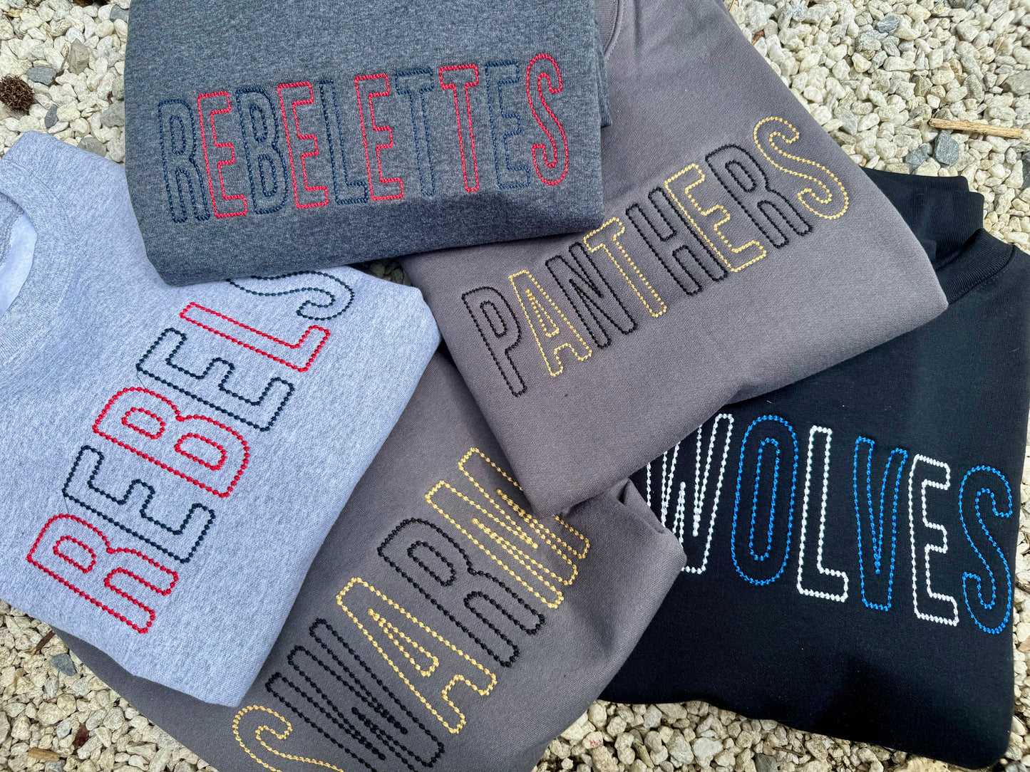 Custom candlewick font sweatshirt