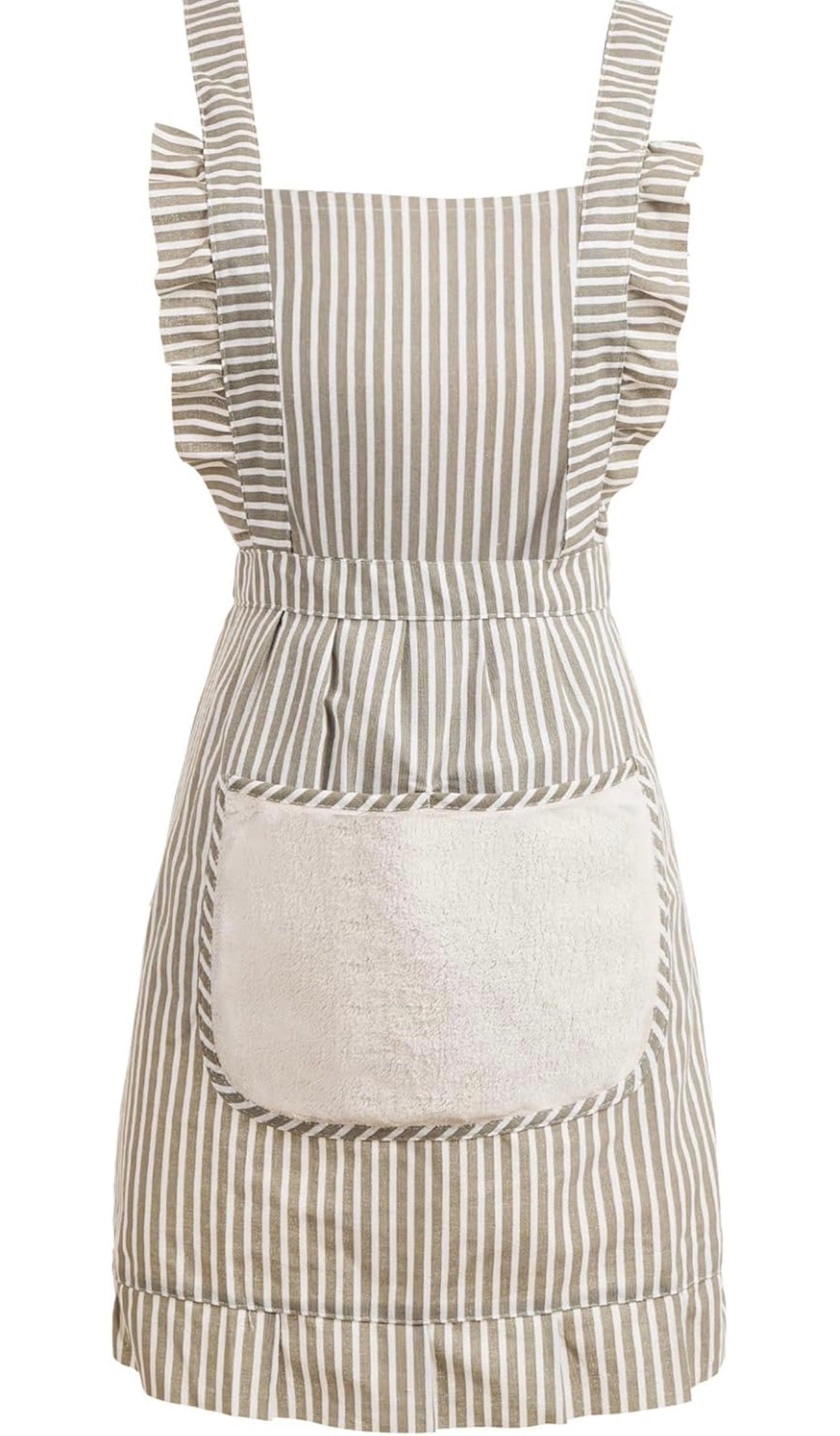 Monogrammed ruffle apron