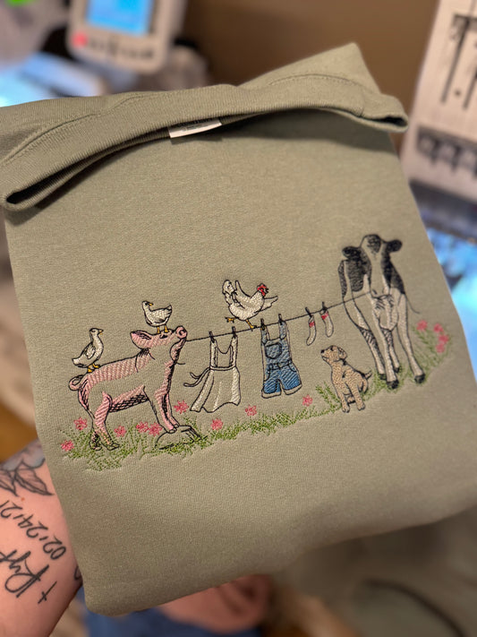 Farmhouse laundry embroidery