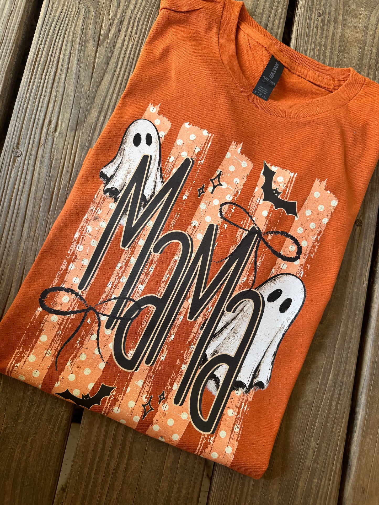 Polka dot Halloween mama (dtf transfer)