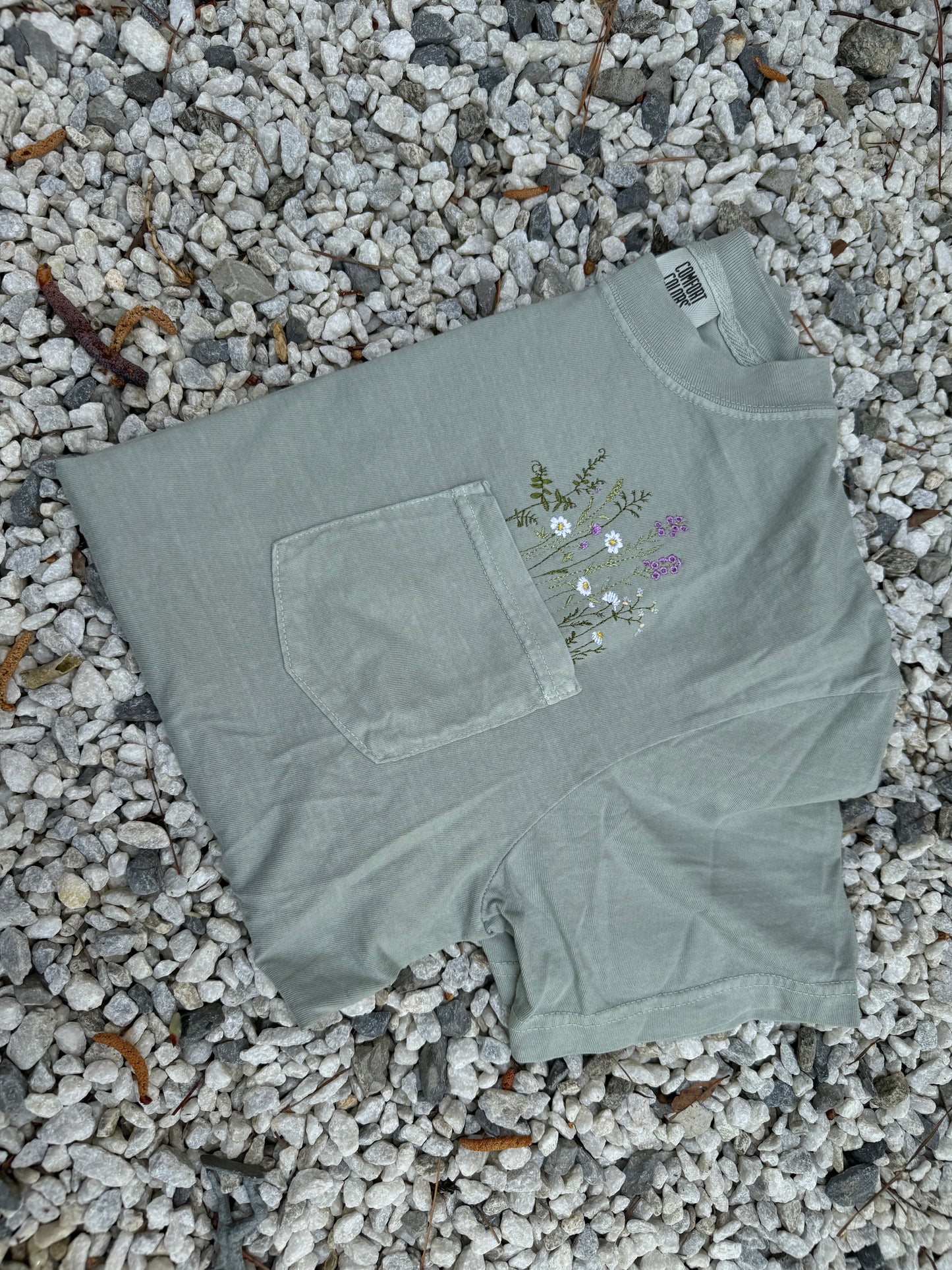 **The Pink Place** comfort color pocket tee