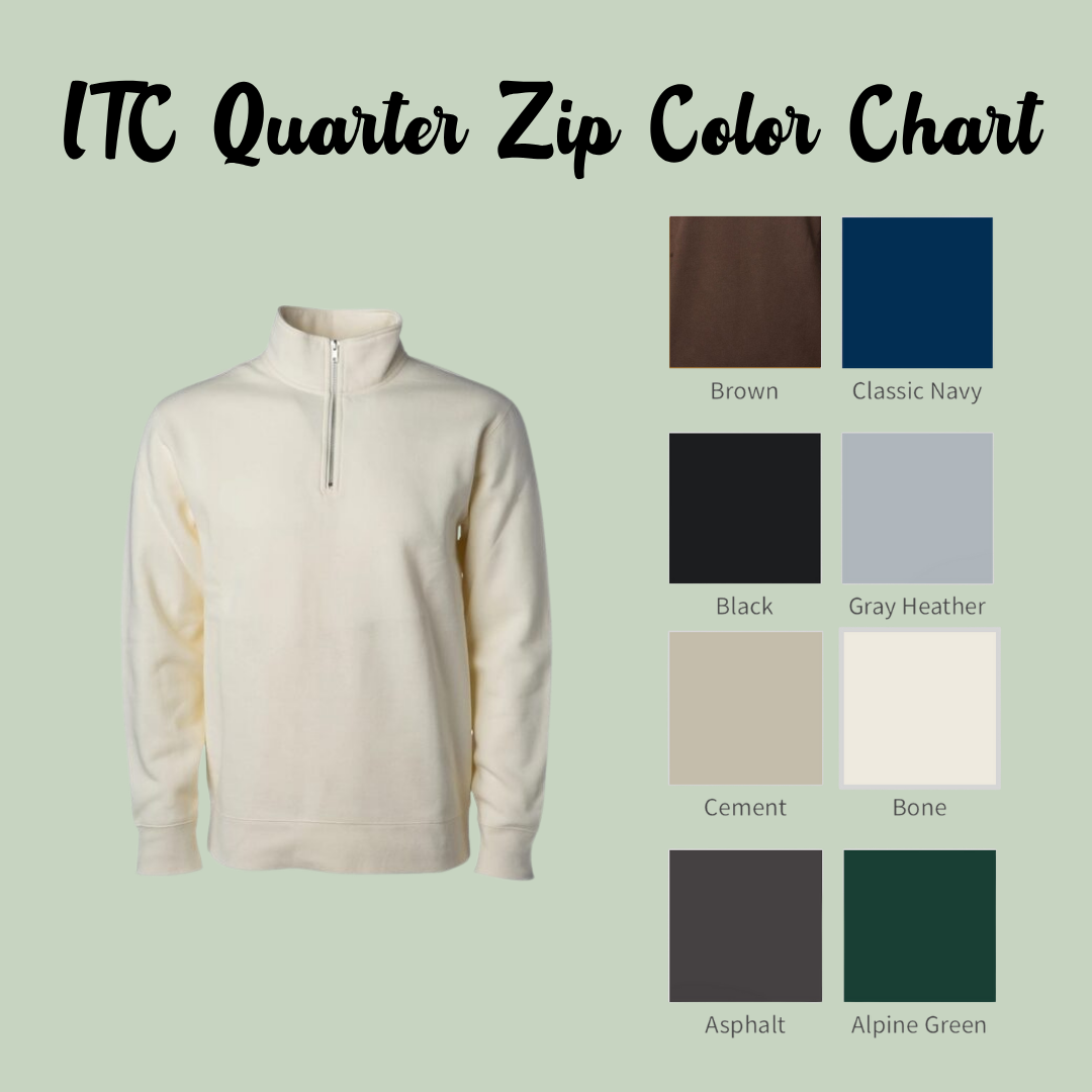 EMT/Custom name quarter zip Embroidery