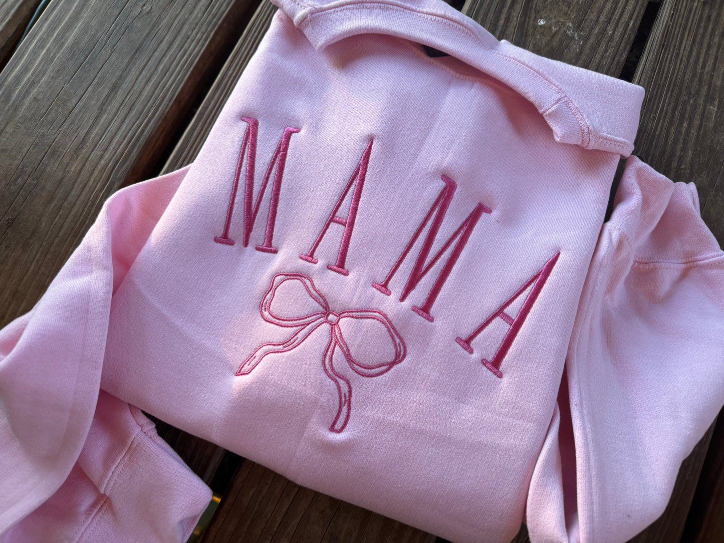 Mama with bow sweatshirt