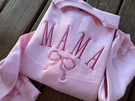 Mama with bow sweatshirt