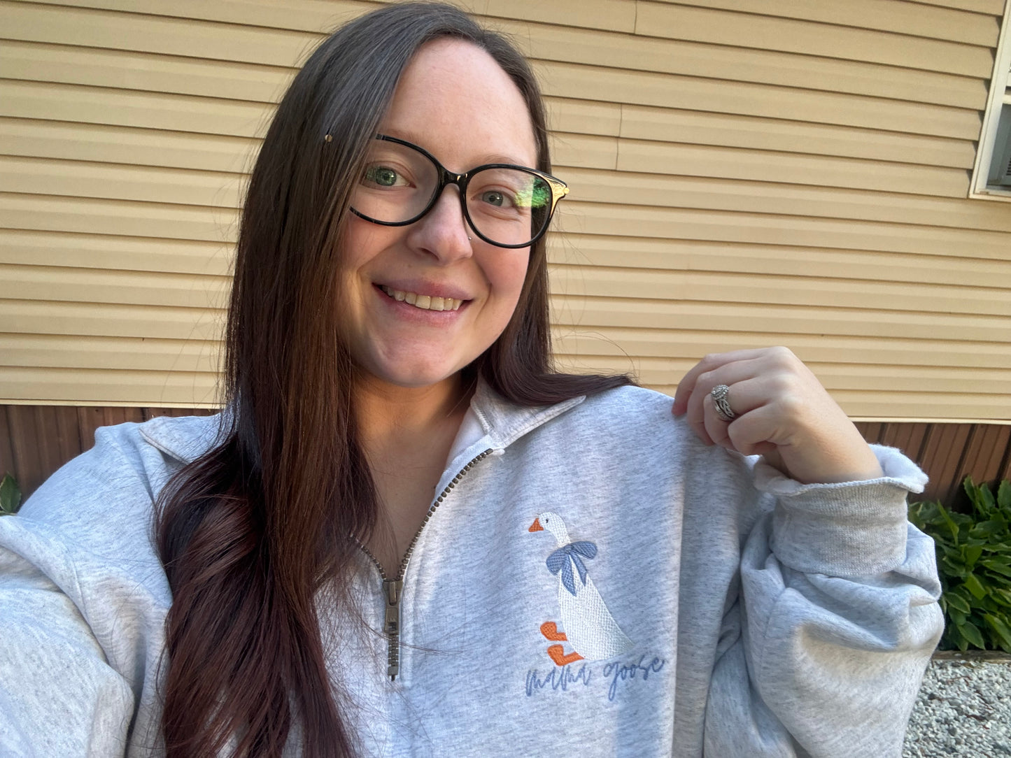 Mama goose quarter zip and pocket tees