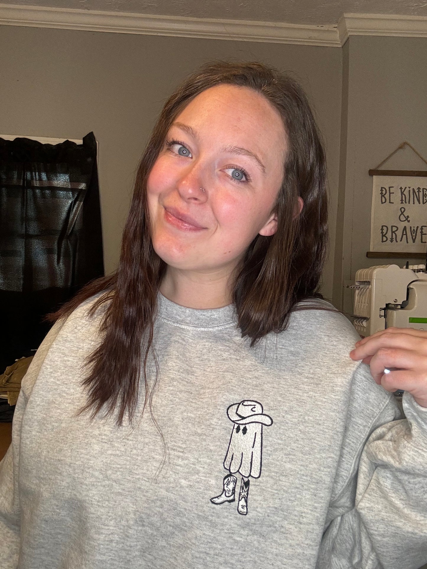 Cowboy ghost pocket sweatshirt
