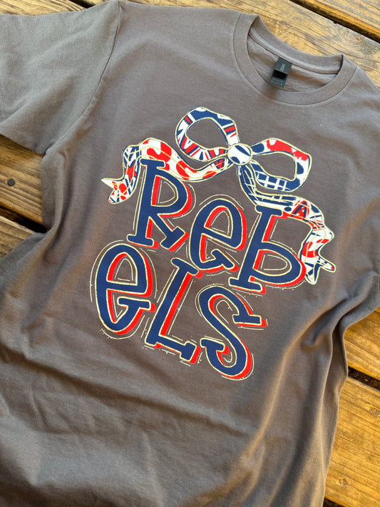 Rebels with bow and faux glitter (dtf)