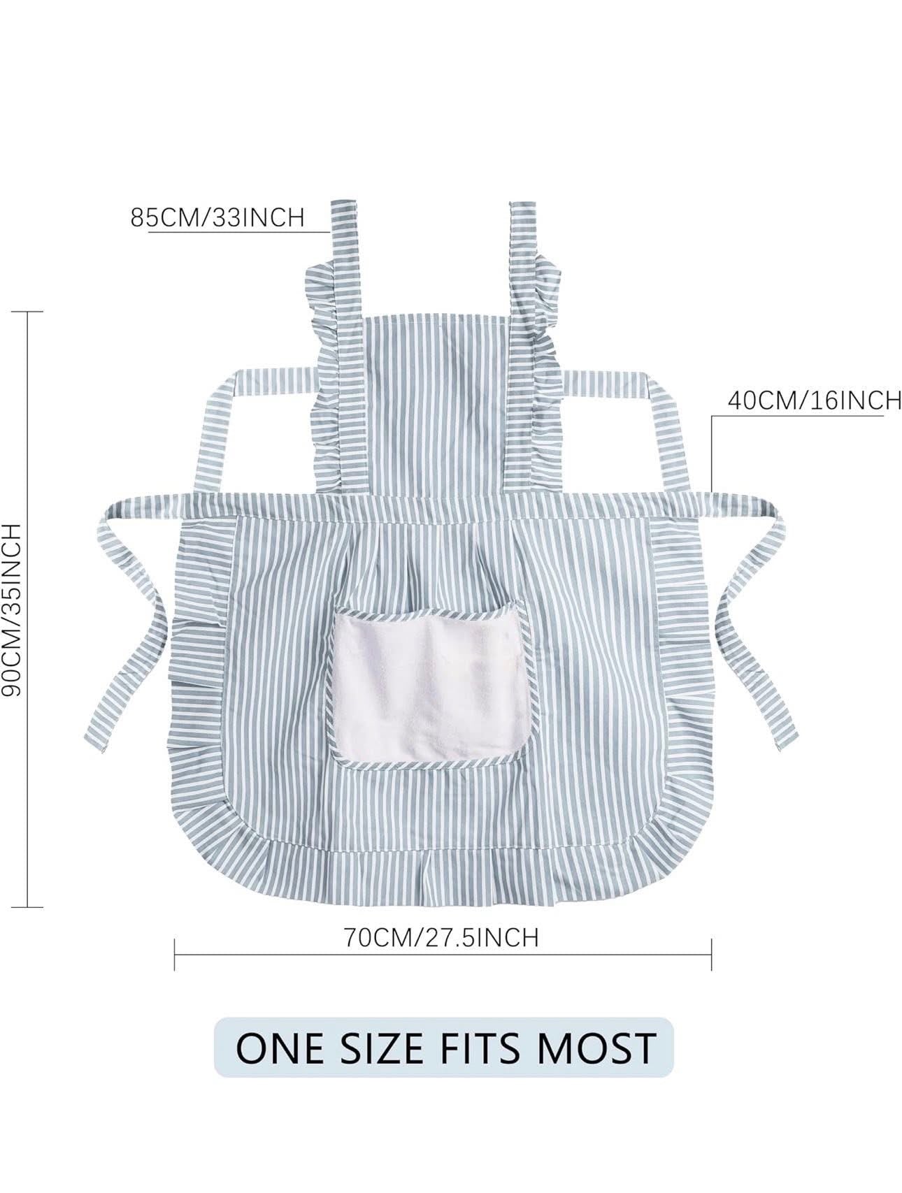Monogrammed ruffle apron