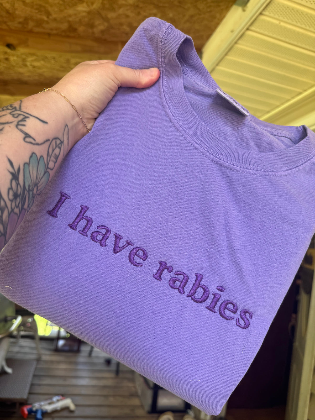 I have rabies Embroidery