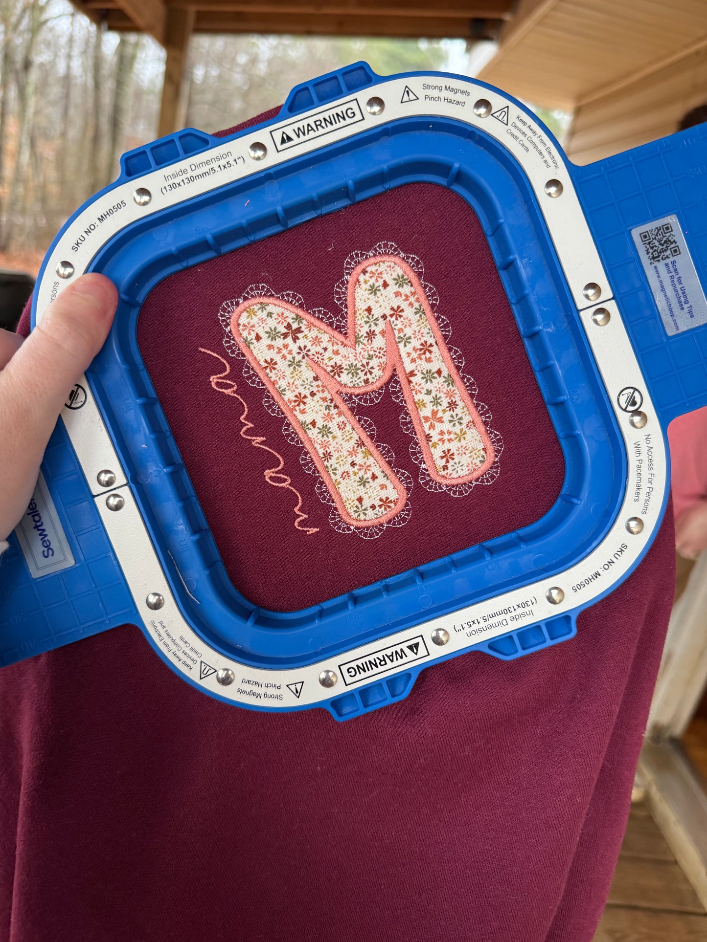 Pocket applique letter and cursive CUSTOM