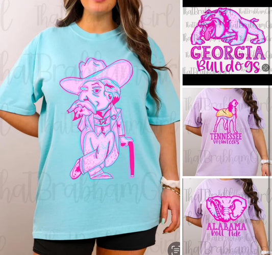 Preppy mascot graphic tee (CC chalky mint)