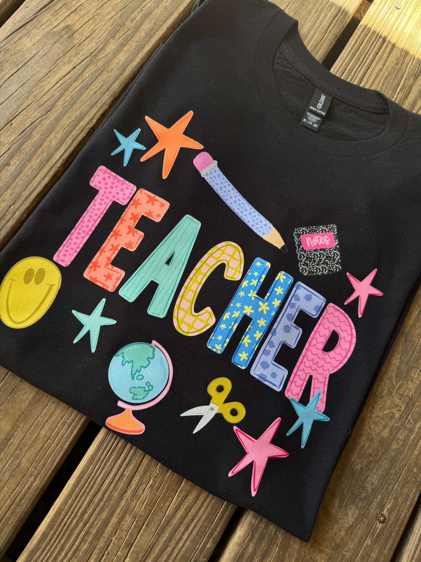 Teacher doodle (dtf transfer)