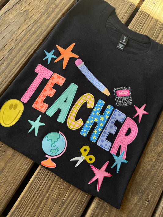 Teacher doodle (dtf transfer)