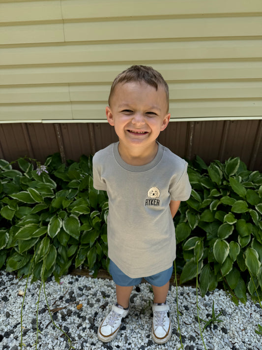 Toddler icon/name pocket tee